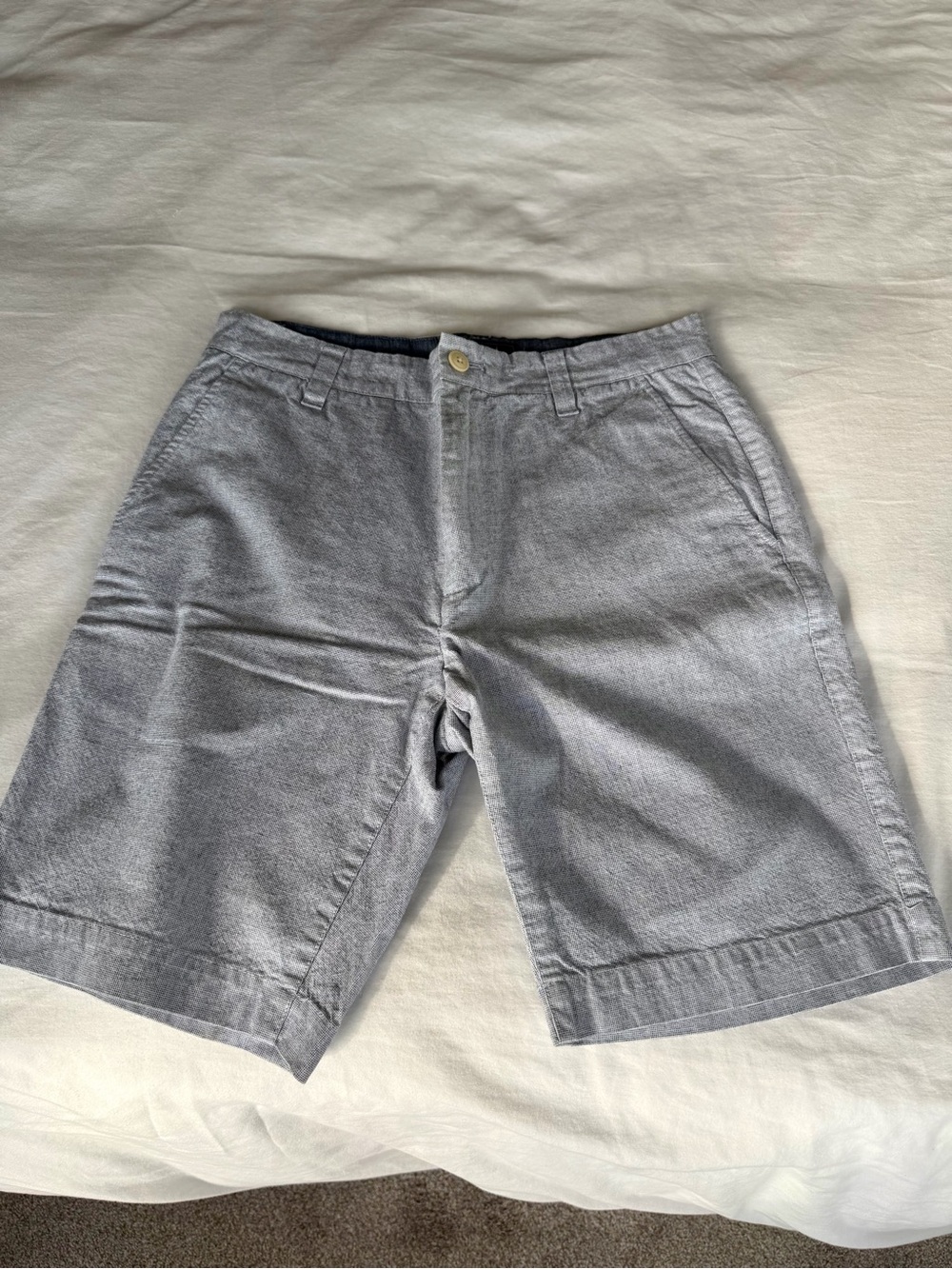 Grayers Light Gray Flat-Front Cotton Shorts